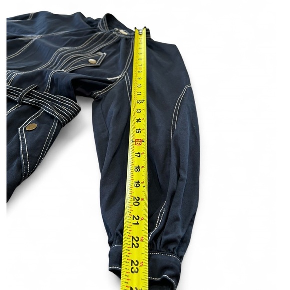 Ulla Johnson Navy Utility Tie-Belt Jacket Romper - Picture 10 of 14